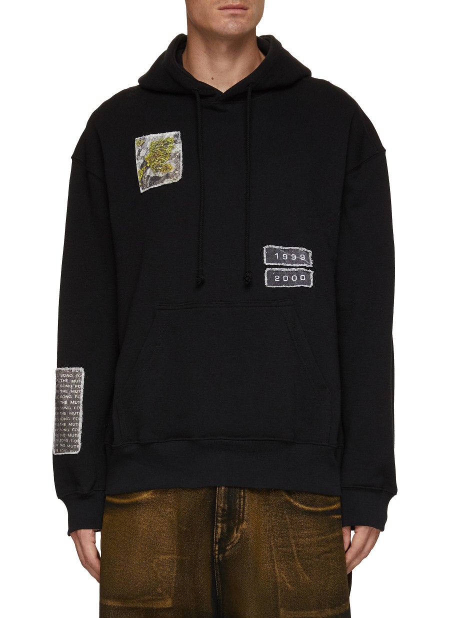 Men SONG FOR THE MUTE Pullovers & Hoodies | Stitched Patchwork Hoodie