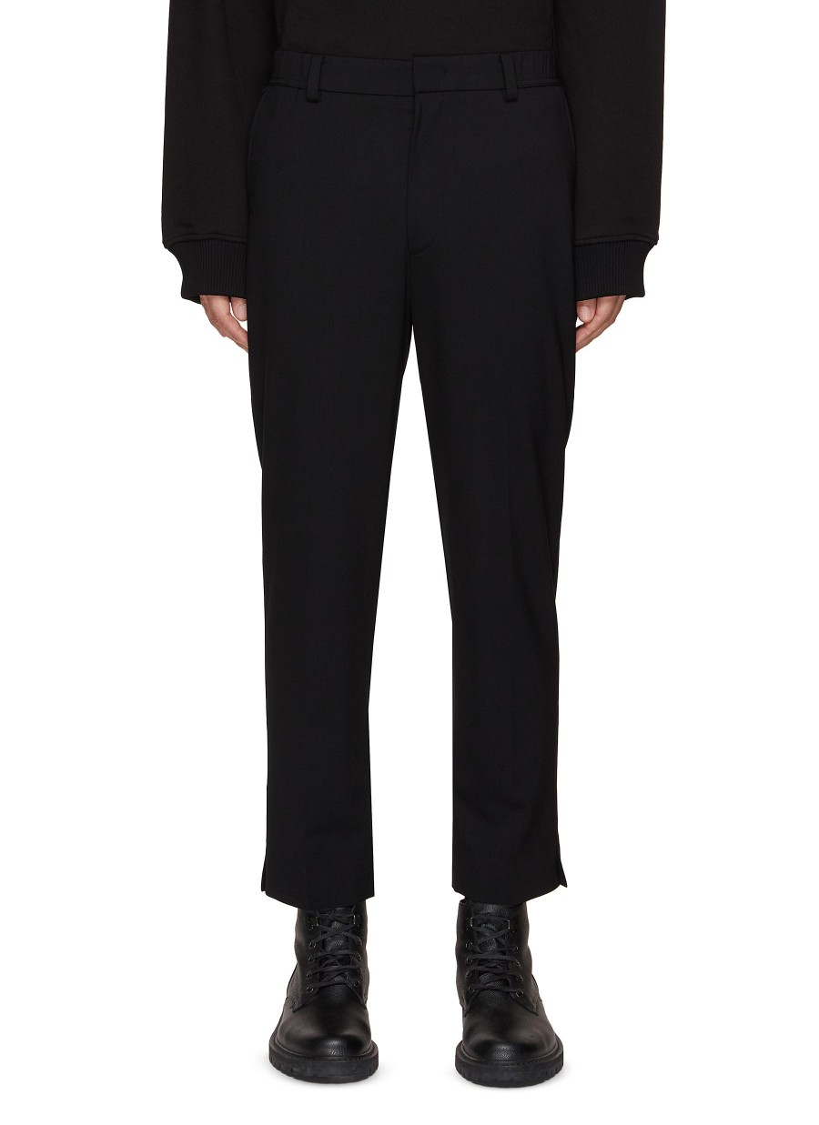 Men SOLID HOMME Pants | Pleated Cropped Pants