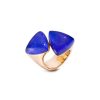 Women VHERNIER Fine Jewellery | Freccia 18K Rose Gold Lapis Rock Crystal Ring — Size 54