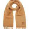 Women LOEWE Scarves & Wraps | Logo Patch Mohair Blend Fringed Scarf