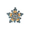 Women LANE CRAWFORD VINTAGE ACCESSORIES Vintage Accessories | Barclay Gold Tone Blue Diamante Brooch