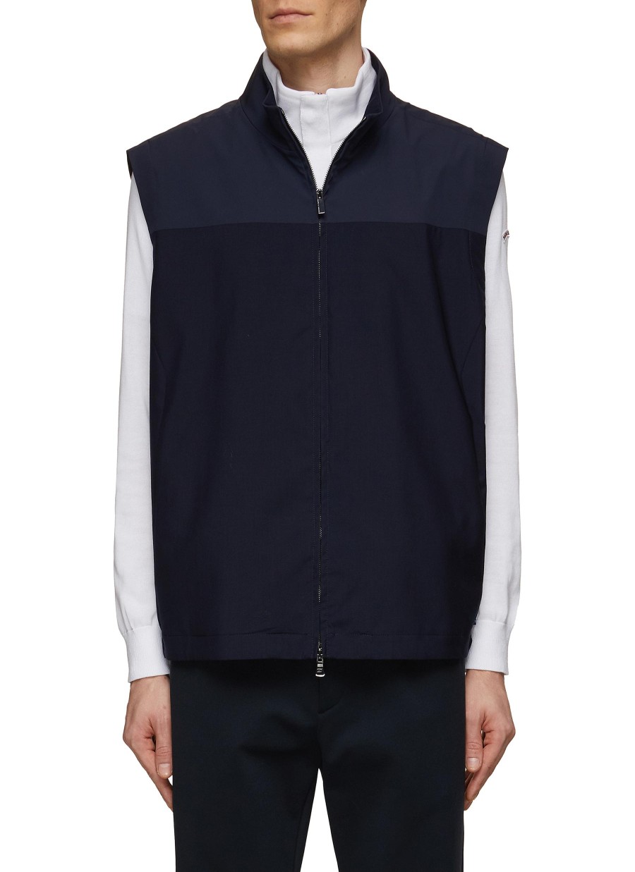 Men PAUL & SHARK Puffer | Loro Piana Silk Wool Padded Vest