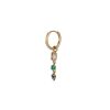 Women MÉTIER BY TOMFOOLERY Fashion Jewellery | Morganite Emerald Sapphire 9K Gold Single Clicker Hoop Earring