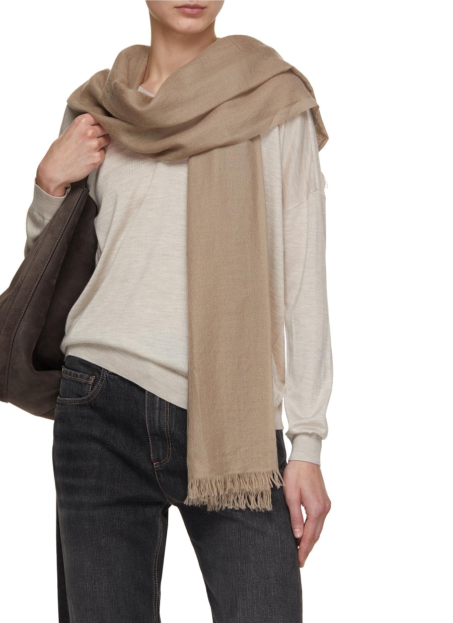 Women BRUNELLO CUCINELLI Scarves & Wraps | Karakorum Cashmere Silk Scarf