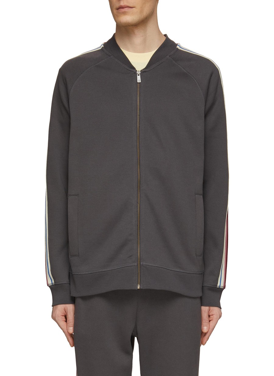 Men SCOTCH & SODA Pullovers & Hoodies | Racer Stripe Zip Up Track Jacket