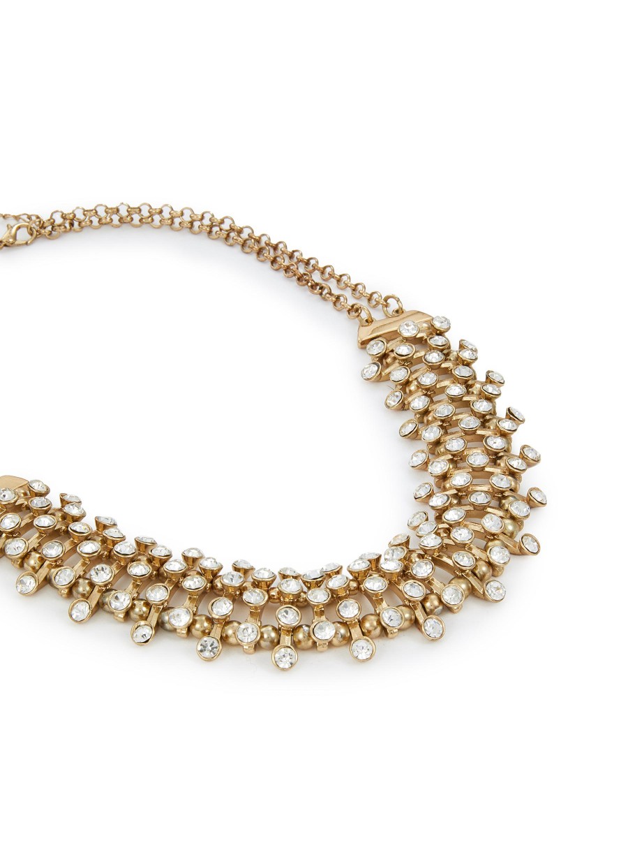 Women LANE CRAWFORD VINTAGE ACCESSORIES Vintage Accessories | Swarovski Crystal Pave Gold Tone Necklace