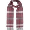 Men COLOMBO Scarves | Fringed Check Cashmere Scarf