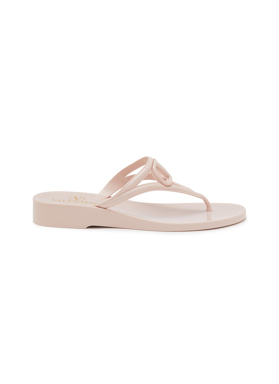 Women VALENTINO Slides | Vlogo Cut-Out Flip Flops