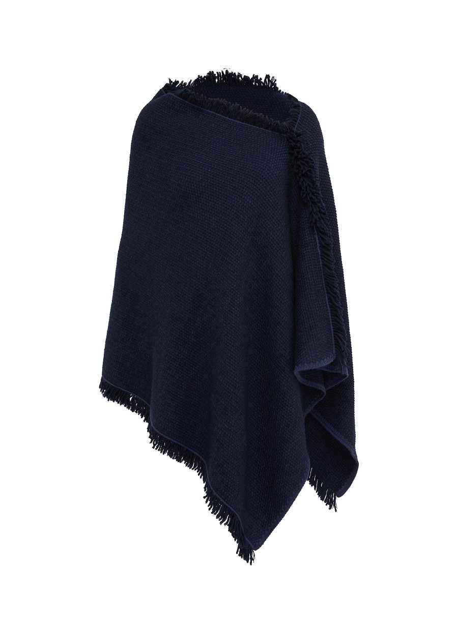 Women INVERNI Scarves & Wraps | Cashmere Wool Knit Poncho