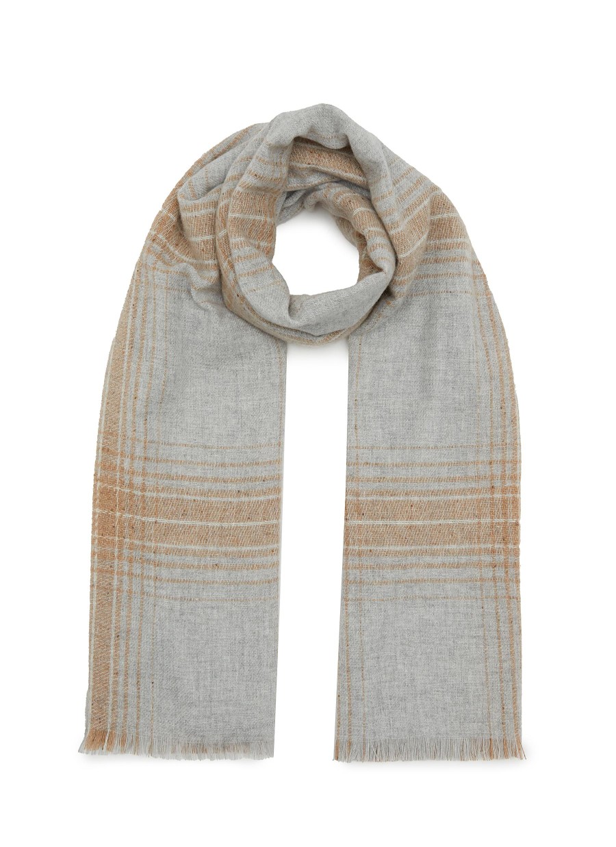 Women JOHNSTONS OF ELGIN Scarves & Wraps | Donegal Ombre Check Cashmere Scarf