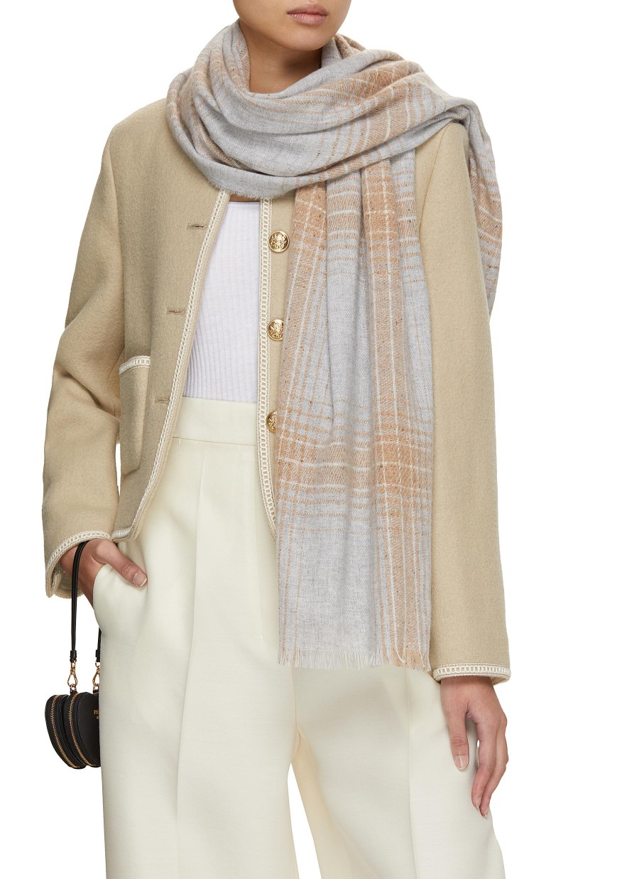 Women JOHNSTONS OF ELGIN Scarves & Wraps | Donegal Ombre Check Cashmere Scarf