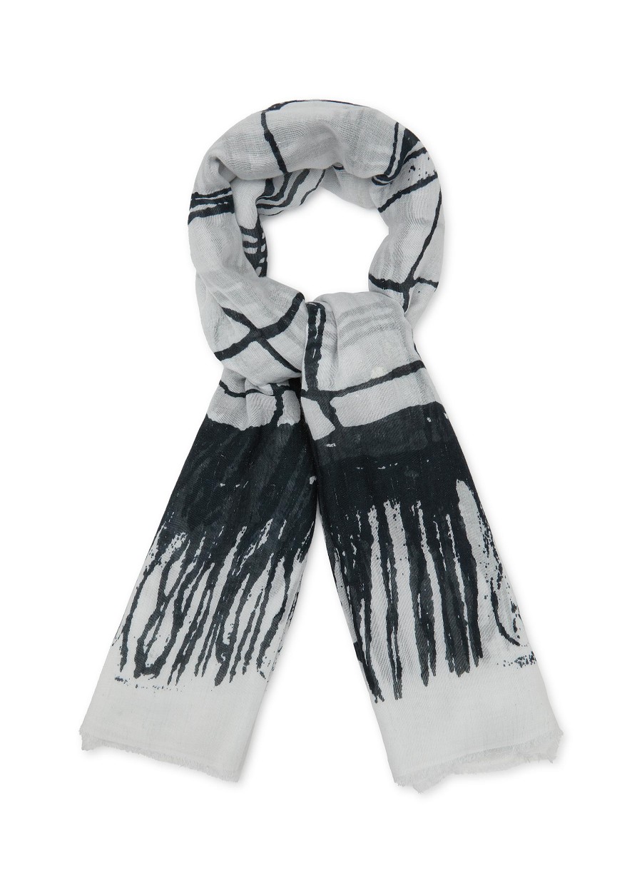 Women FALIERO SARTI Scarves & Wraps | Scacco Printed Lurex Weave Scarf