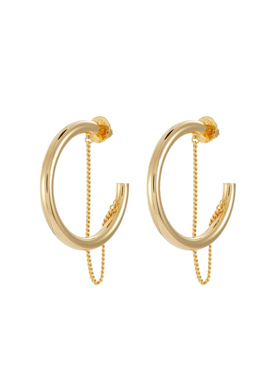 Women DEMARSON Fashion Jewellery | Miley 12K Gold Plated Half Hoop Earrings