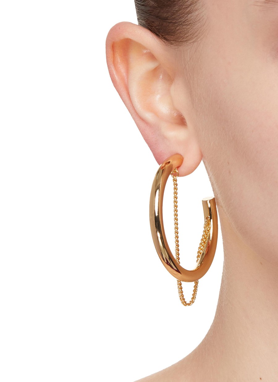 Women DEMARSON Fashion Jewellery | Miley 12K Gold Plated Half Hoop Earrings