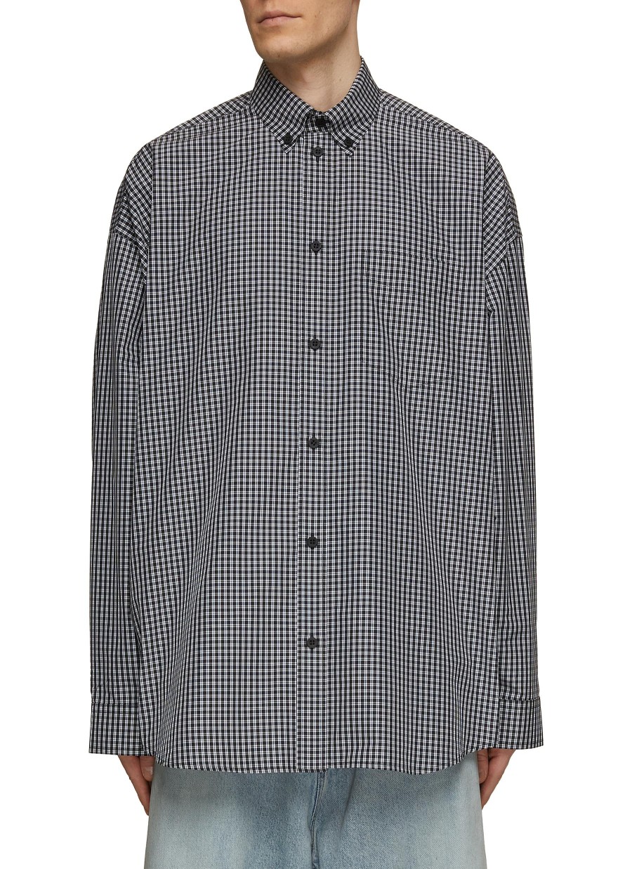 Men BALENCIAGA Shirts | Chequered Logo Shirt