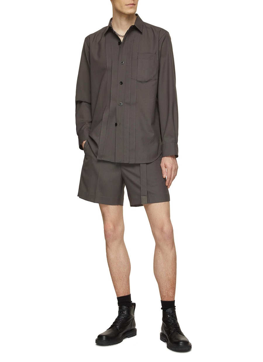 Men SACAI Pants | Belted Suit Shorts