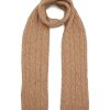 Women JOHNSTONS OF ELGIN Scarves & Wraps | Donegal Cable Knit Cashmere Scarf