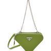 Women PRADA Crossbody | Mini Triangle Leather Crossbody Bag