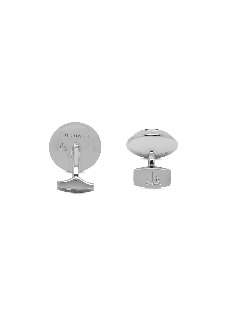 Men TATEOSSIAN Cufflinks | Compass Motif Rhodium-Plated Cufflinks