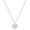 Women KORLOFF Fine Jewellery | Korlove 18K Rose Gold Diamond Heart Pendant Necklace