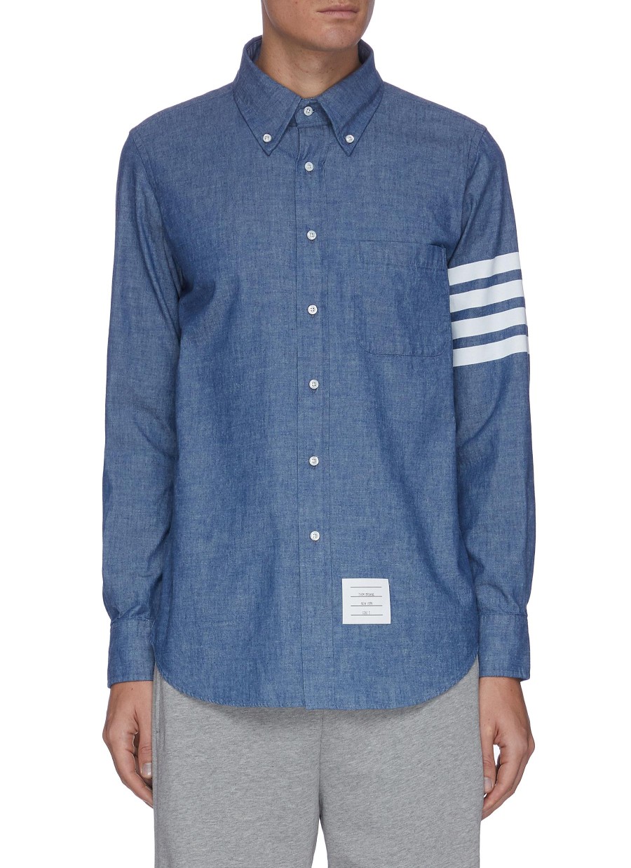 Men THOM BROWNE Shirts | Four-Bar Stripe Shirt