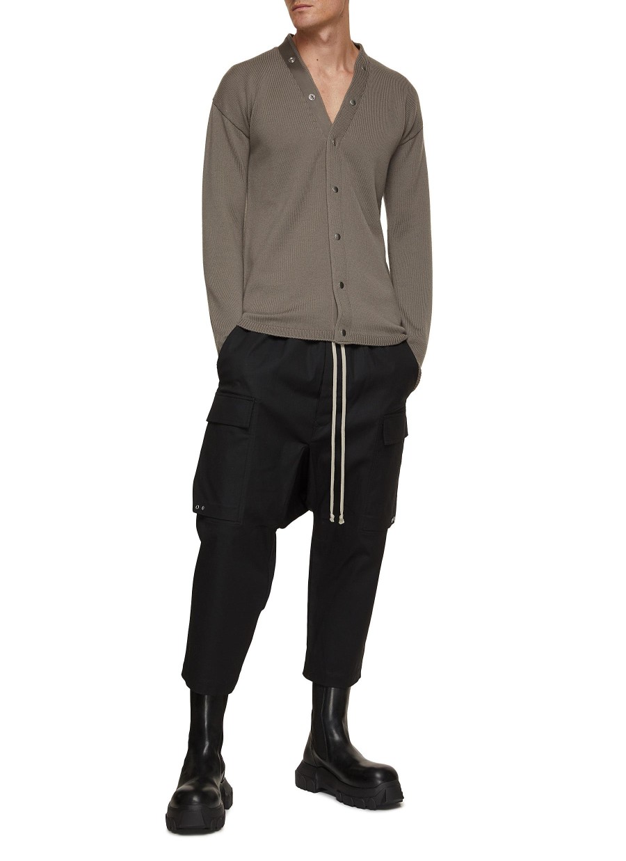 Men RICK OWENS Pants | Cropped Dropped Crotch Cargo Pants