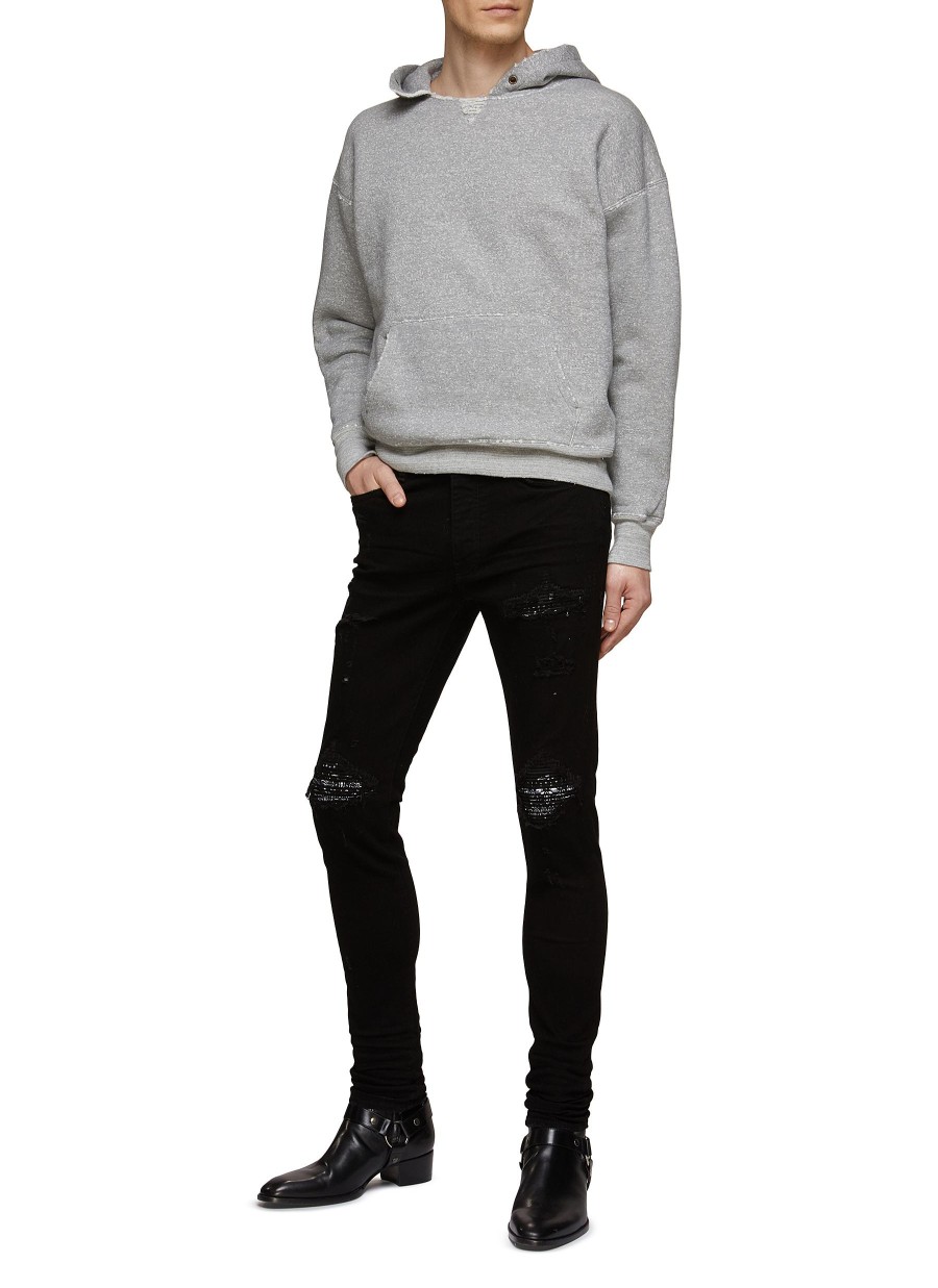 Men SAINT LAURENT Pullovers & Hoodies | Drop Shoulder Classic Fit Cotton Hoodie