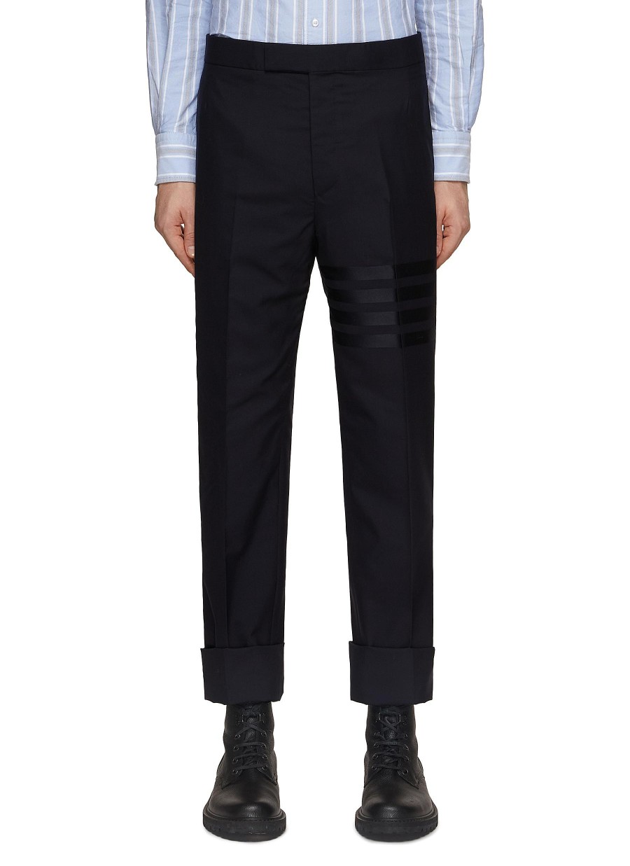 Men THOM BROWNE Pants | Tonal 4 Bar Tailored Wool Pants