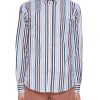 Men PAUL & SHARK Shirts | Striped Cotton Poplin Shirt