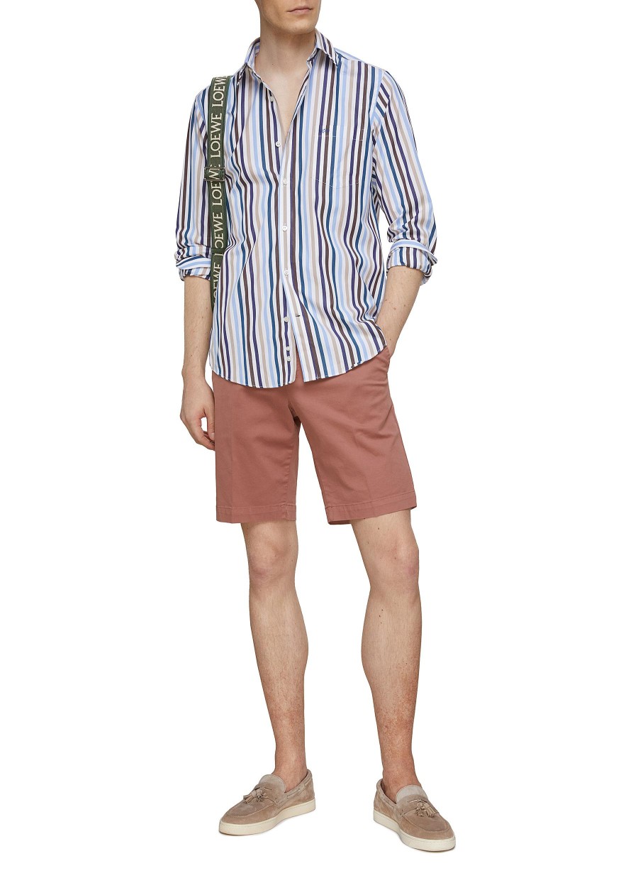 Men PAUL & SHARK Shirts | Striped Cotton Poplin Shirt