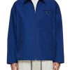 Men PRADA Jackets | Logo Plaque Shirt Jacket