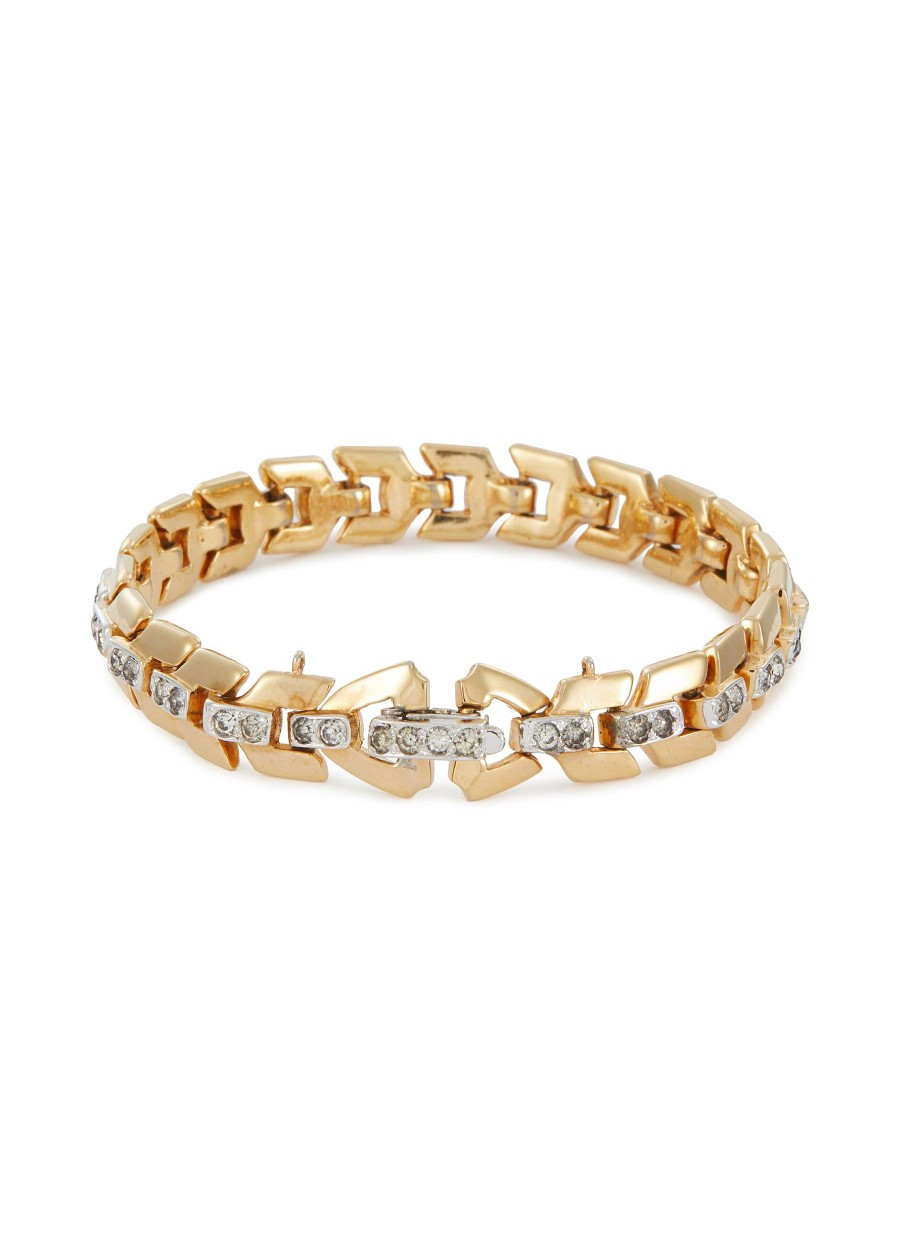 Women LANE CRAWFORD VINTAGE ACCESSORIES Vintage Accessories | Gold Tone Diamante Bracelet