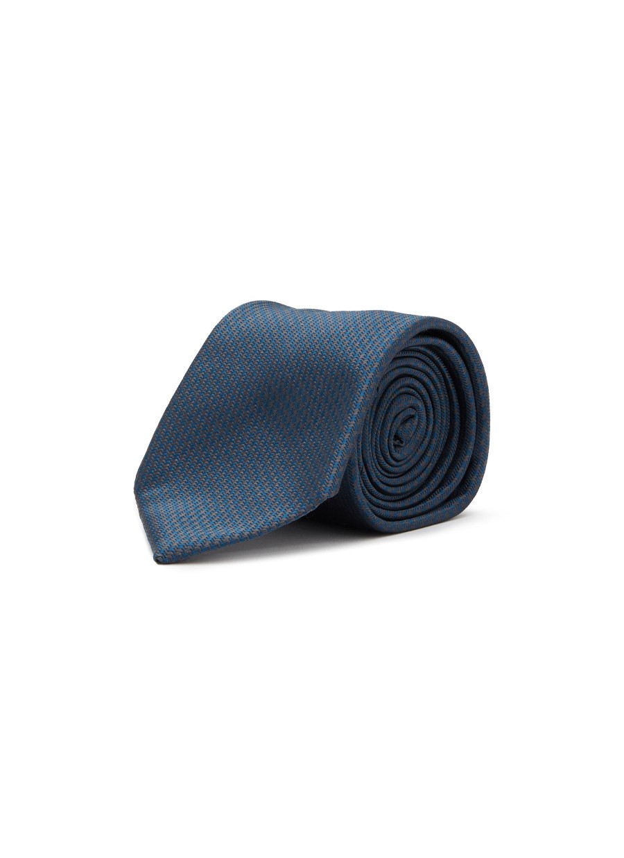 Men STEFANOBIGI MILANO Ties | Houndstooth Jacquard Silk Tie