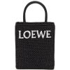 Women LOEWE Tote Bags | Standard A5 Logo Intarsia Raffia Tote Bag