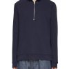 Men SUNSPEL Pullovers & Hoodies | Half Zip Loopback Cotton Sweatshirt