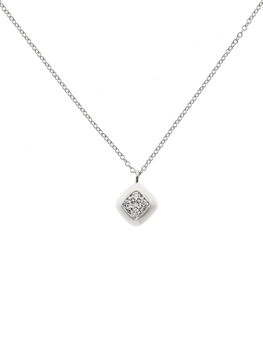 Women LC COLLECTION JEWELLERY Fine Jewellery | 18K White Gold Diamond Pendant Necklace