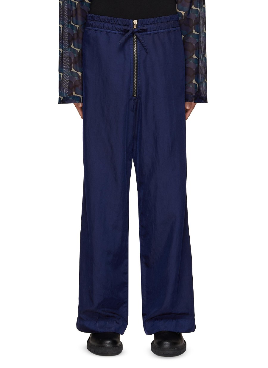 Men DRIES VAN NOTEN Pants | Water Repellant Front Zip Straight Leg Pants