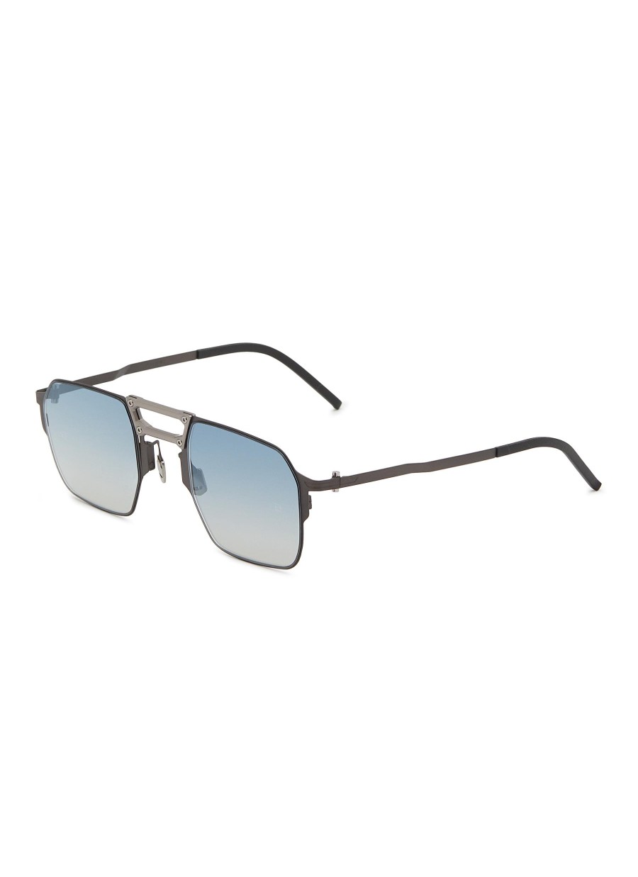 Men MOVITRA EYEWEAR Eyewear | Joe Light Gun With Flash Metal Square Sunglasses