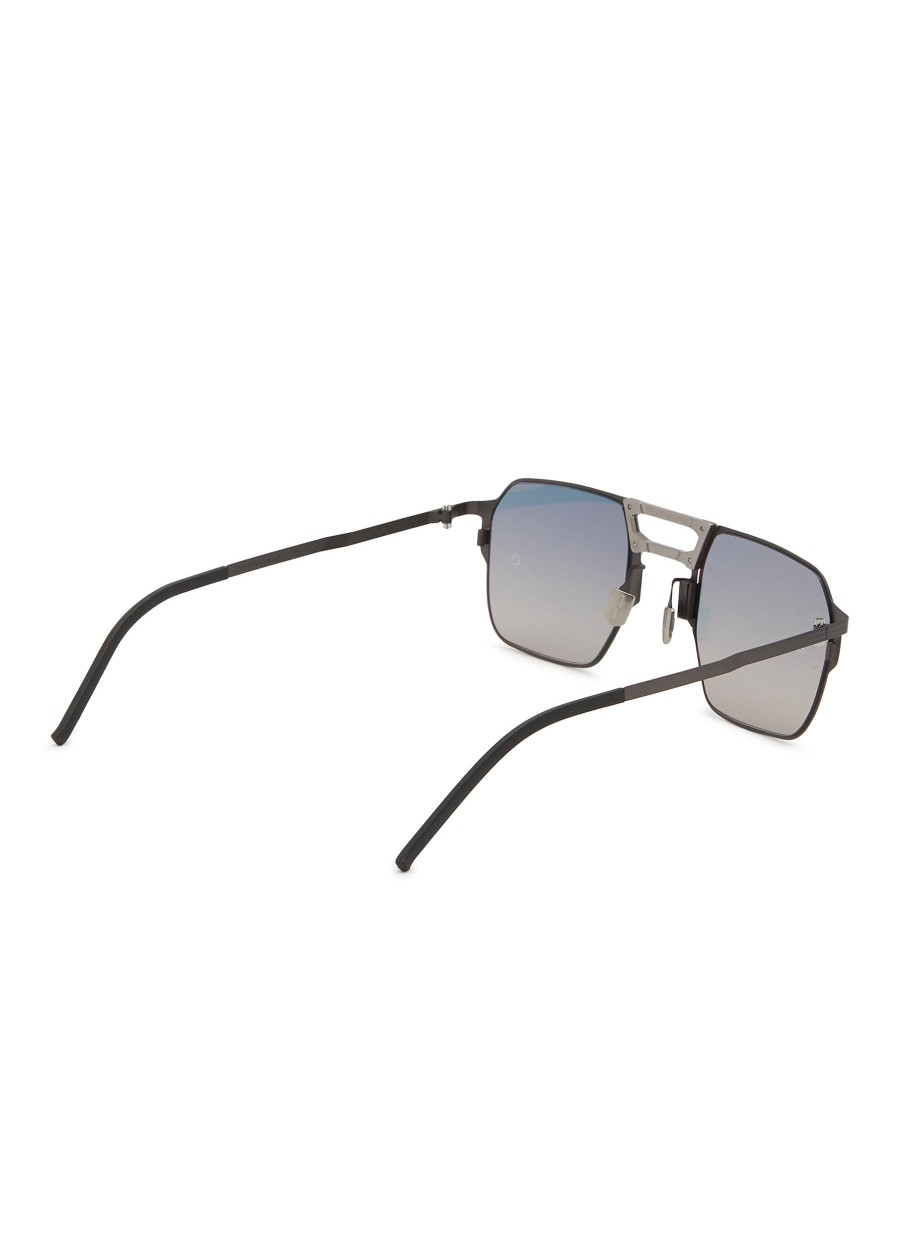 Men MOVITRA EYEWEAR Eyewear | Joe Light Gun With Flash Metal Square Sunglasses