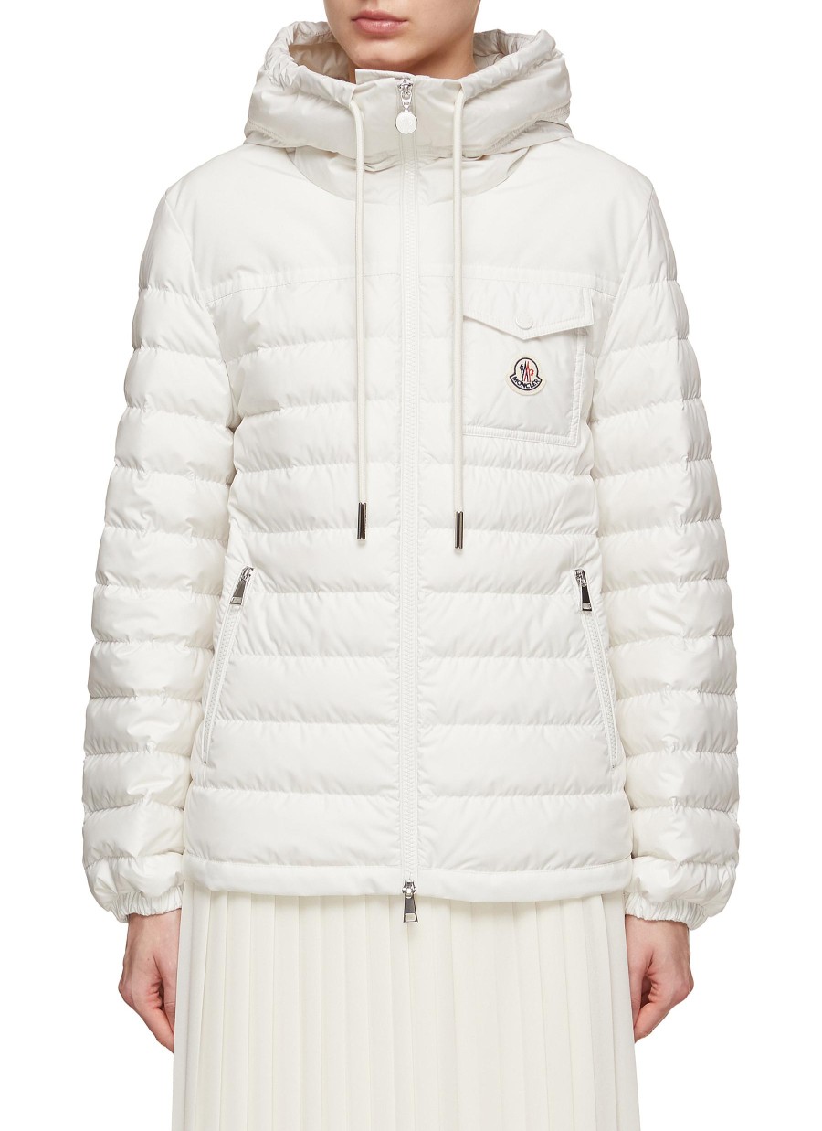 Women MONCLER Jackets | Acamante Chest Pocket Hooded Puffer Jacket