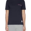 Men THOM BROWNE T-Shirts | Stripe Trim T-Shirt