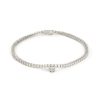 Women LC COLLECTION JEWELLERY Fine Jewellery | 18K White Gold Diamond Princess Solitaire Charm Tennis Bracelet