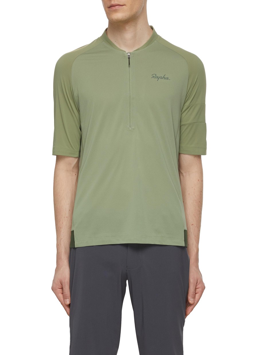 Men RAPHA T-Shirts | Explore Zip Neck T-Shirt