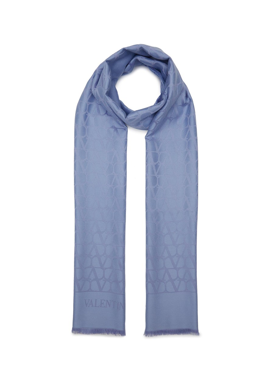 Women VALENTINO Scarves & Wraps | Iconograph Jacquard Silk Wool Blend Scarf