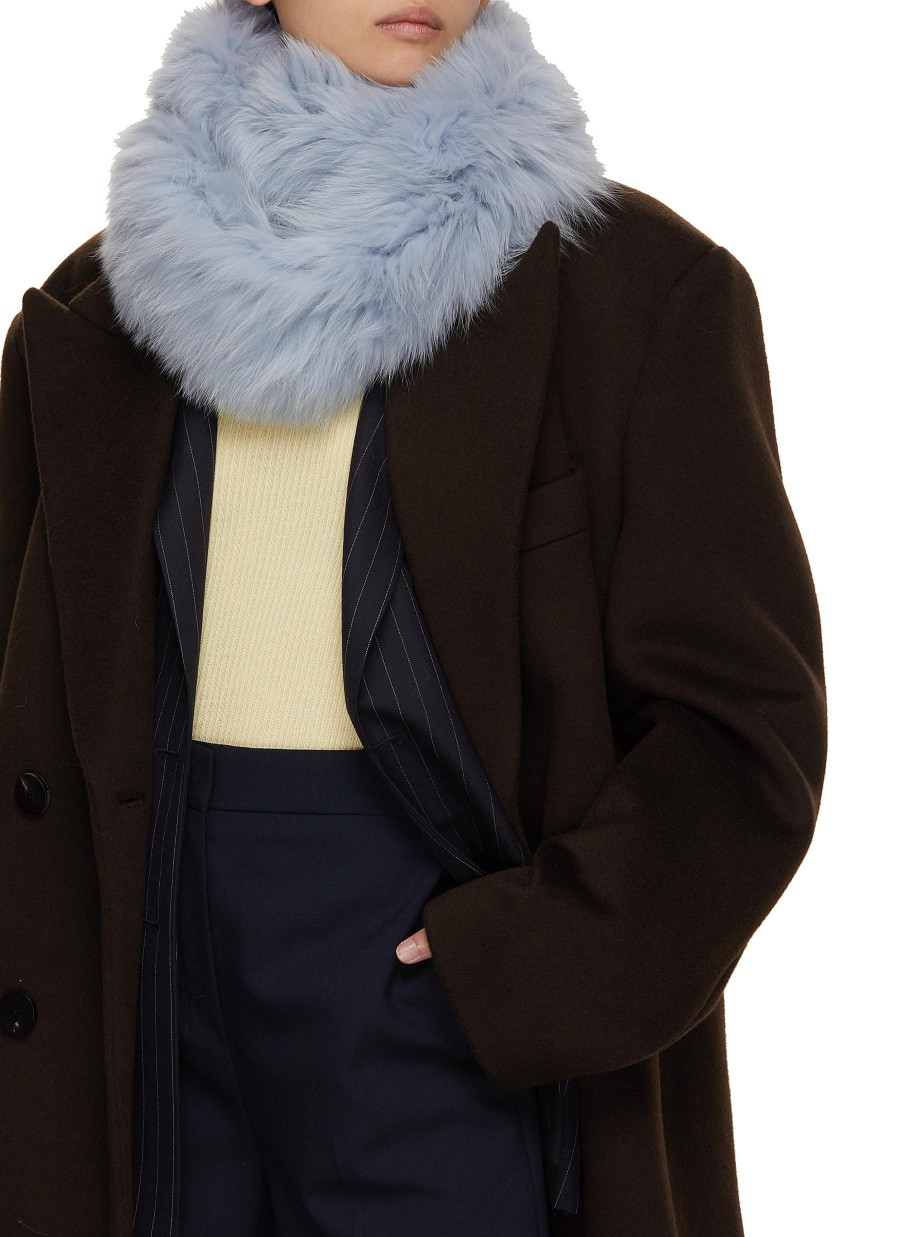 Women YVES SALOMON Scarves & Wraps | Knitted Fox Fur Snood