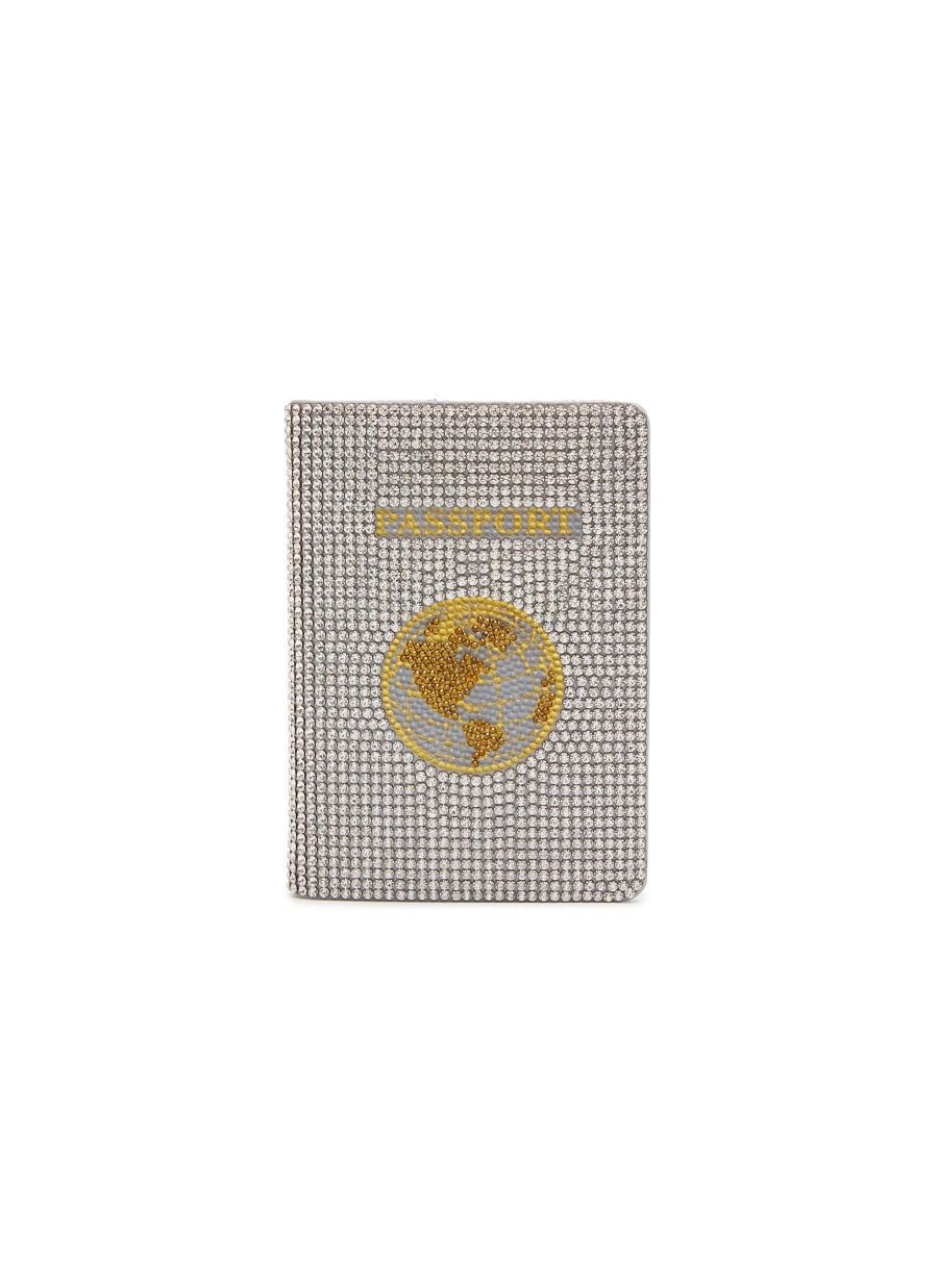 Women JUDITH LEIBER Small Leather Goods | Traveler Passport Holder — Silver