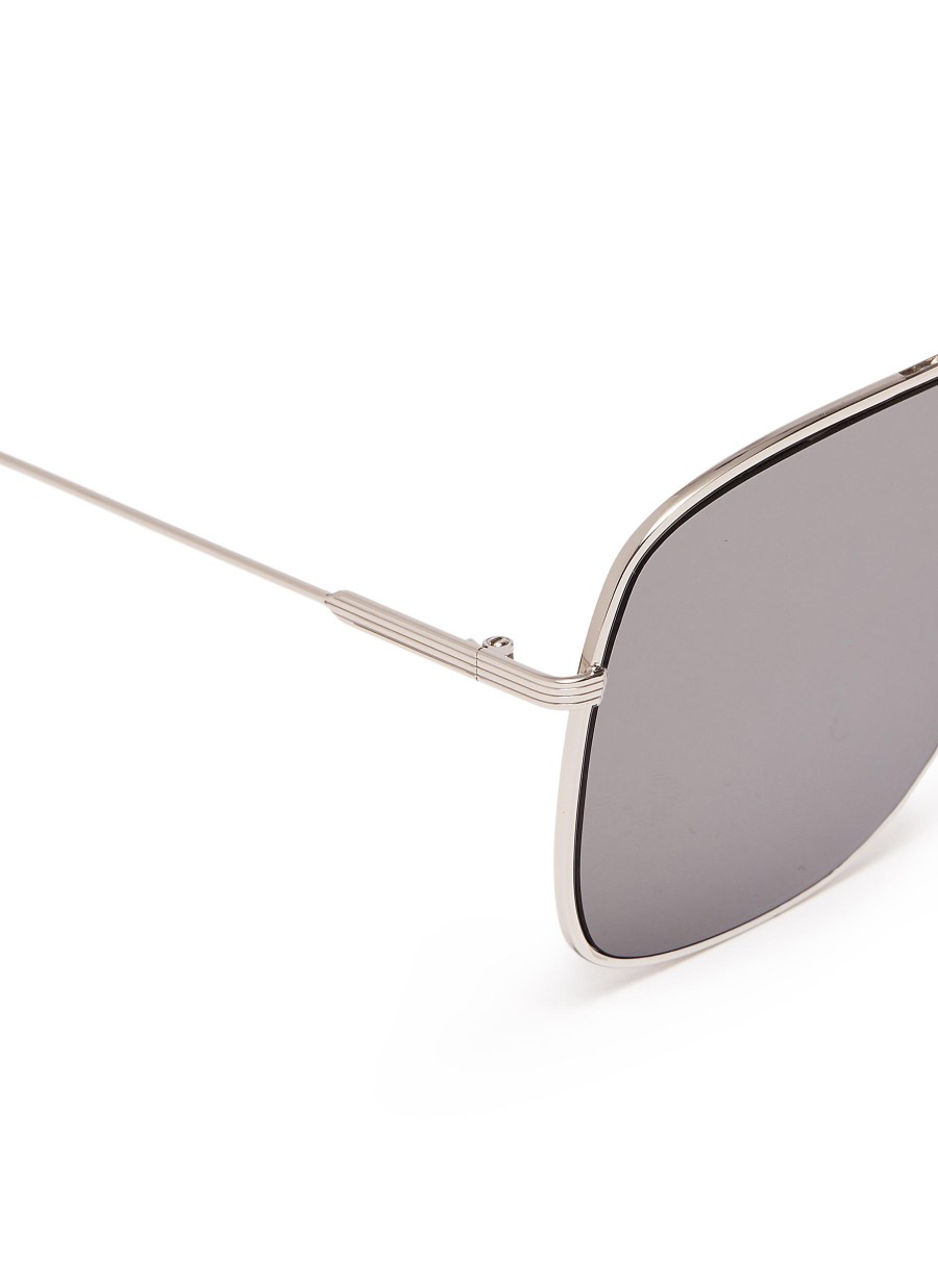 Women VICTORIA BECKHAM Eyewear | Loop Navigator' Metal Square Aviator Sunglasses