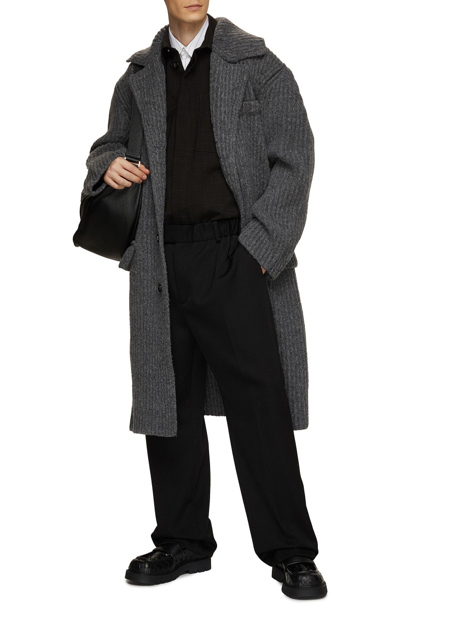 Men BOTTEGA VENETA Coats | Ribbed Knit Coat