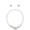 Women LANE CRAWFORD VINTAGE ACCESSORIES Vintage Accessories | Trifari Crystal Silver Tone Necklace & Earrings Set