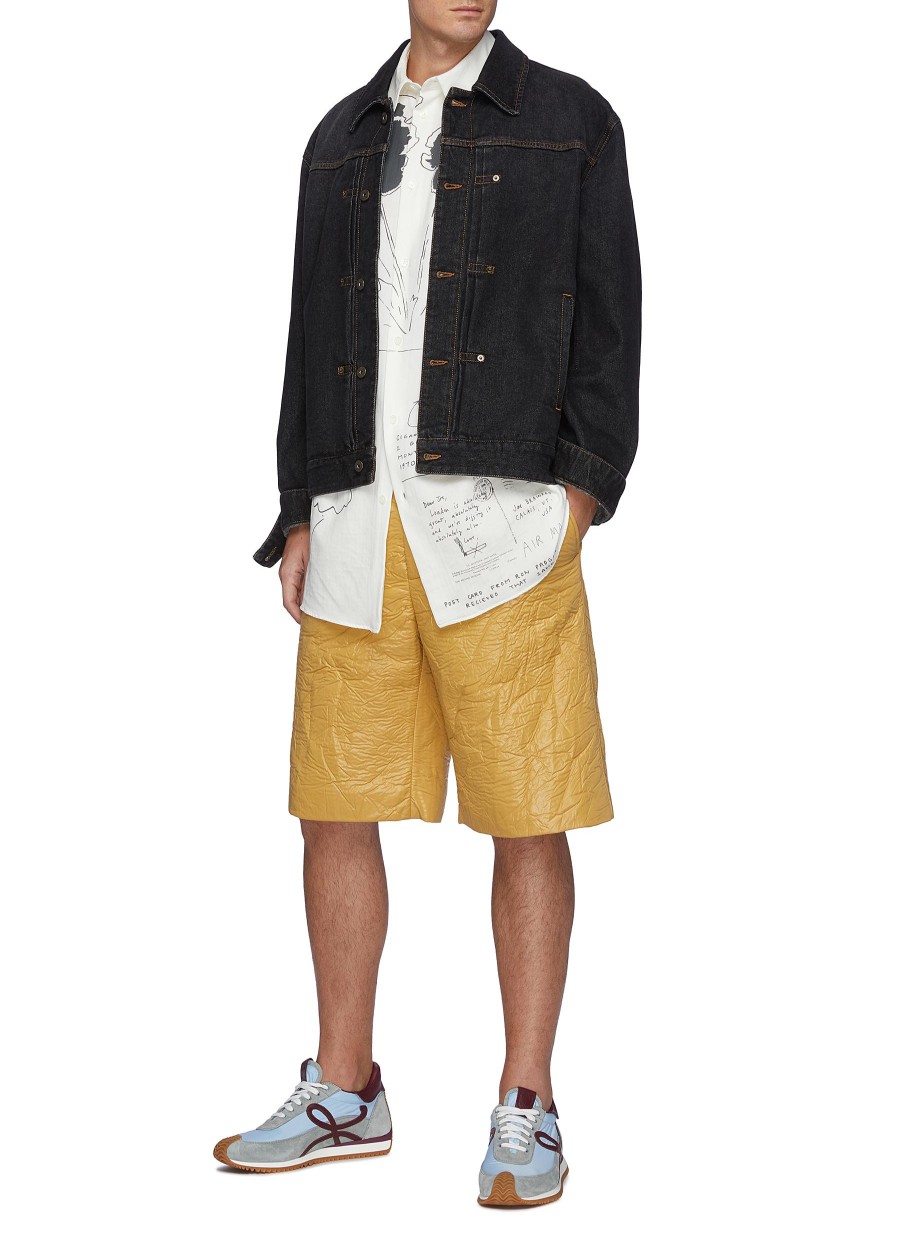 Men LOEWE Shirts | Oversized Pansies Print Double Gauze Shirt